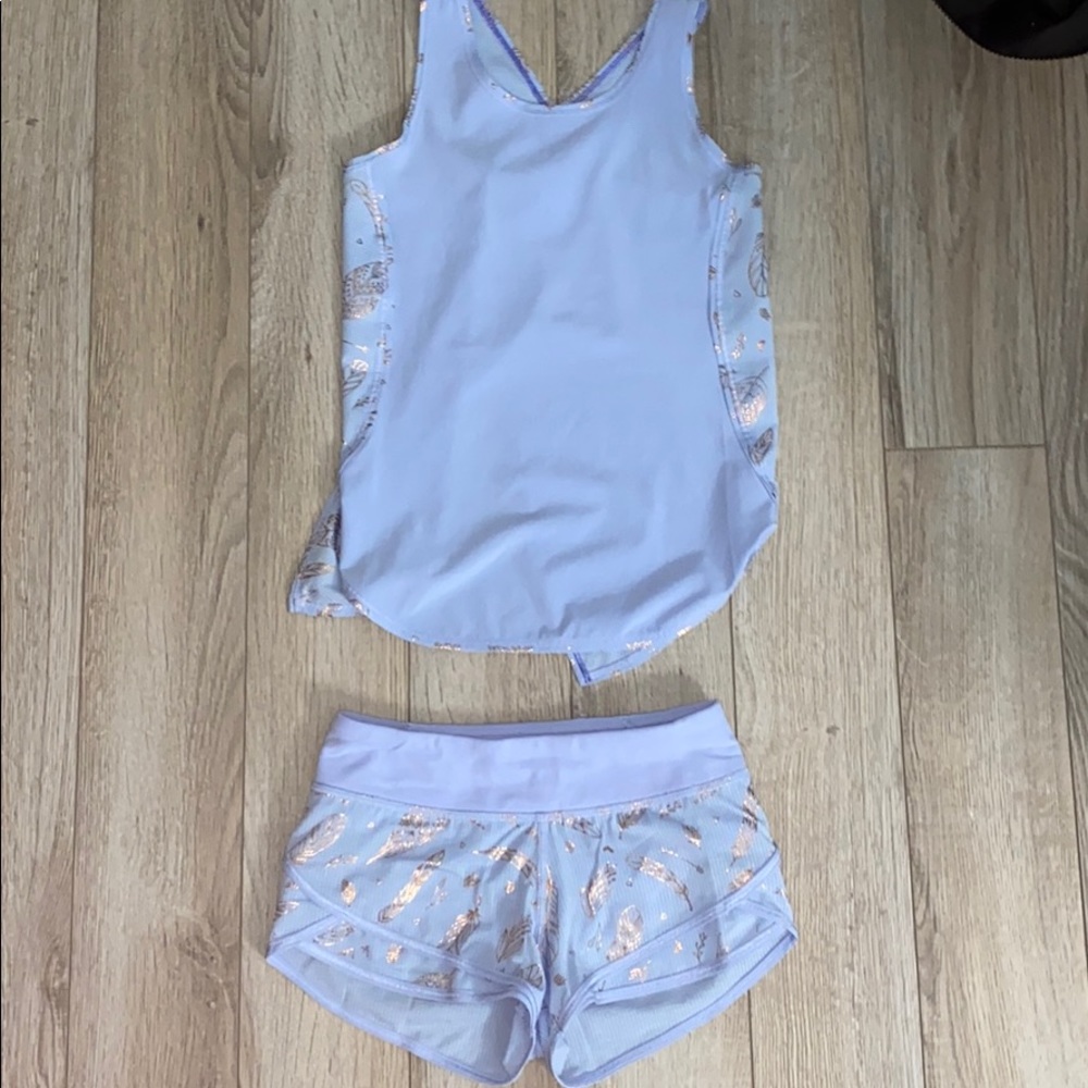 Ivivva by lululemon matching purple feather set